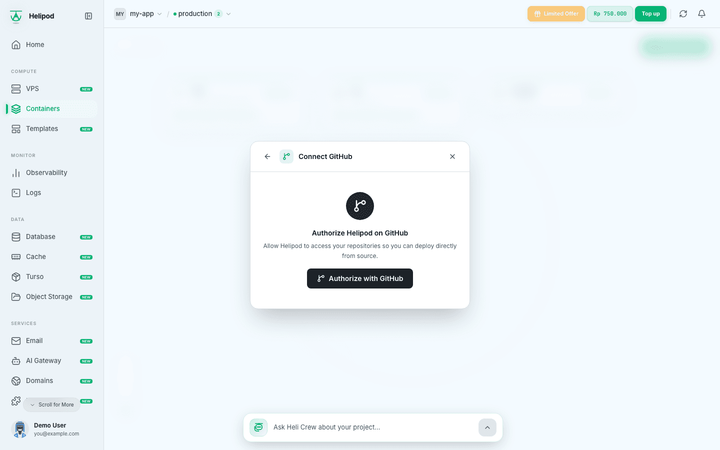 Connect GitHub