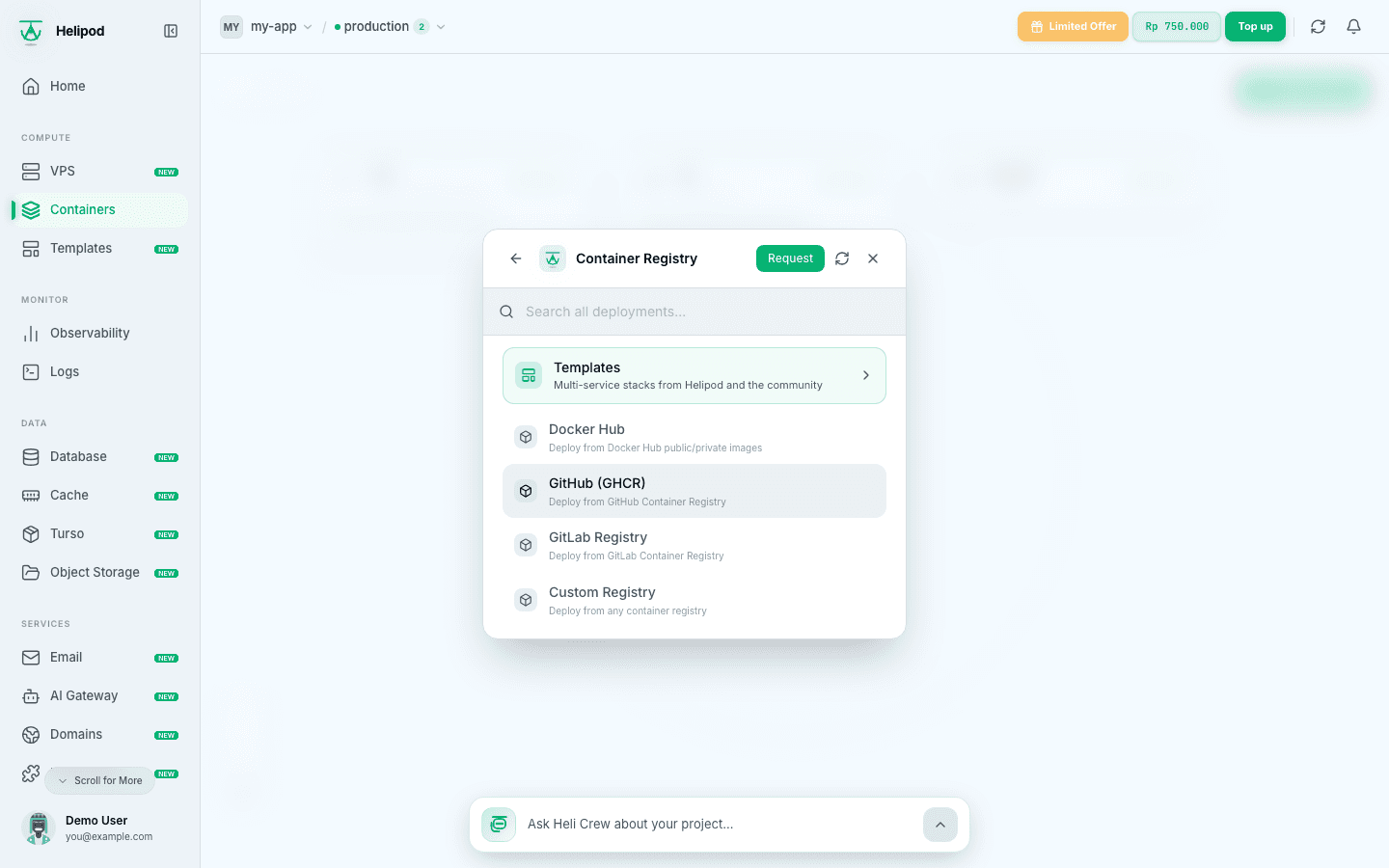 Container registry options