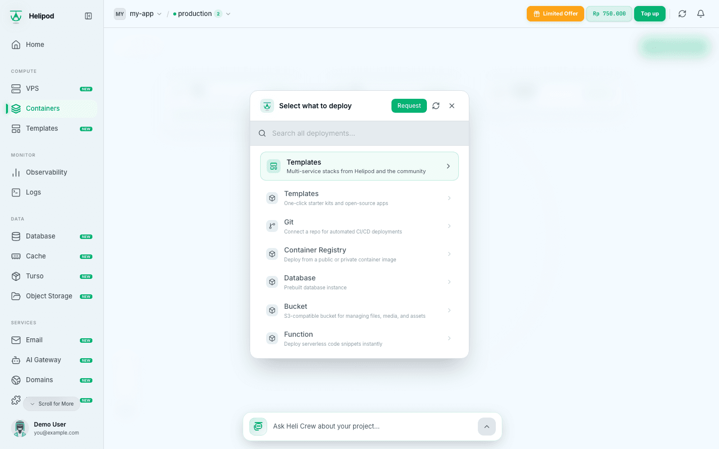 The Add Service window