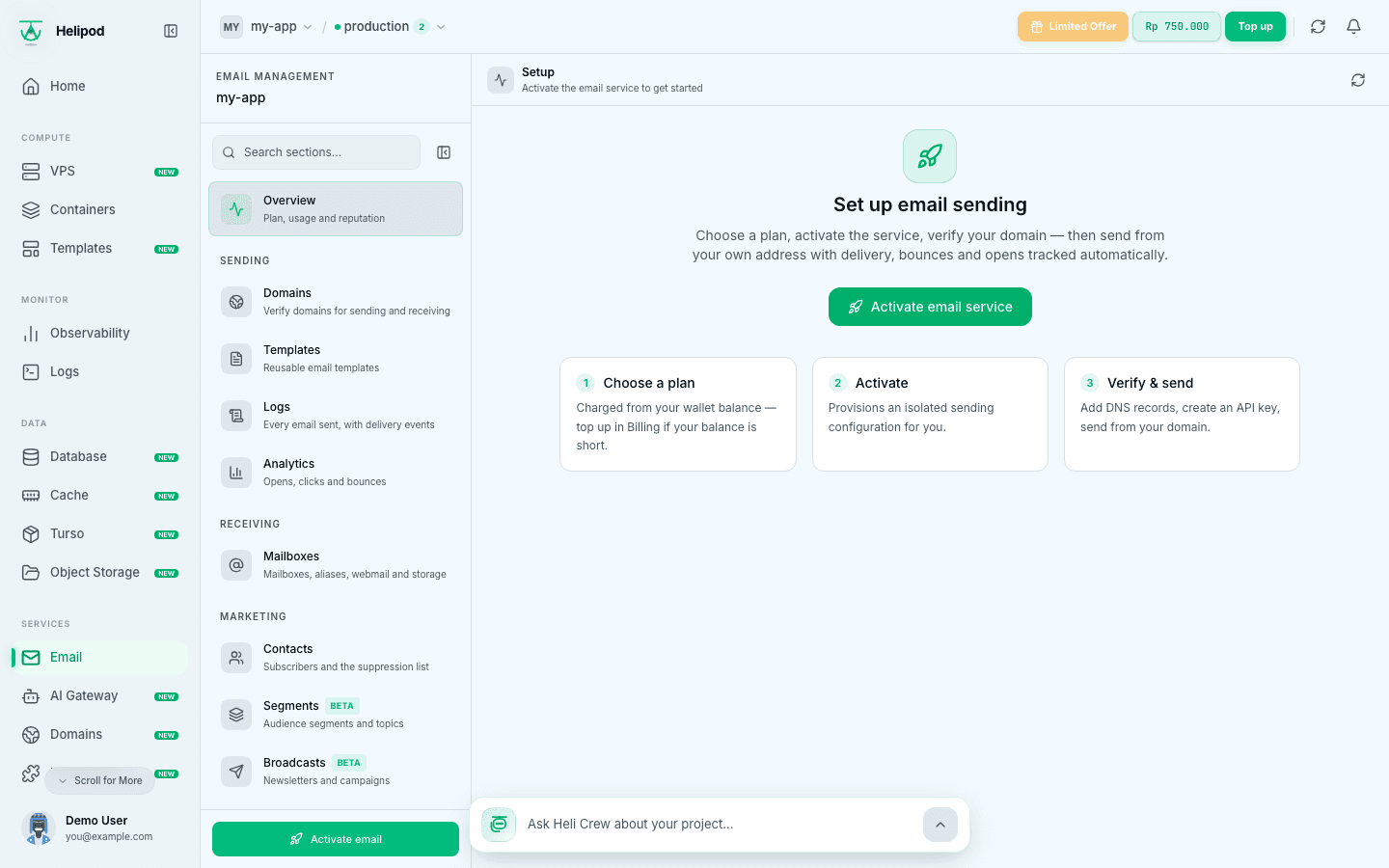 Set up email sending